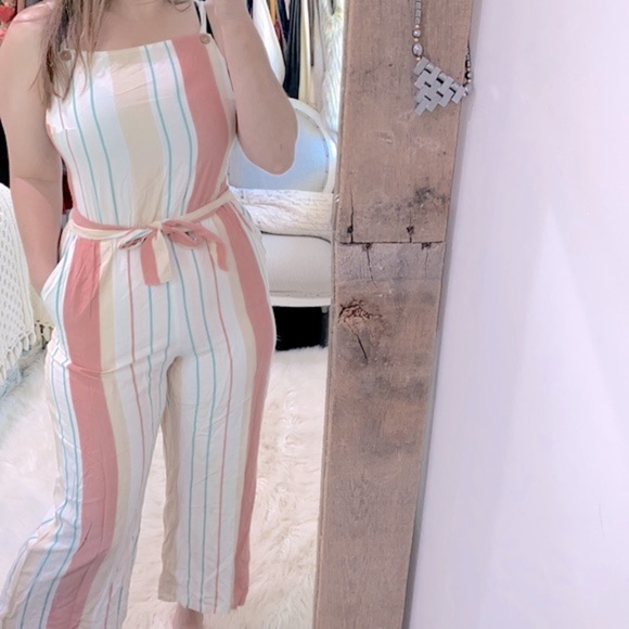 Roxy striped pants jumpsuit size medium - Picture 3 of 8
